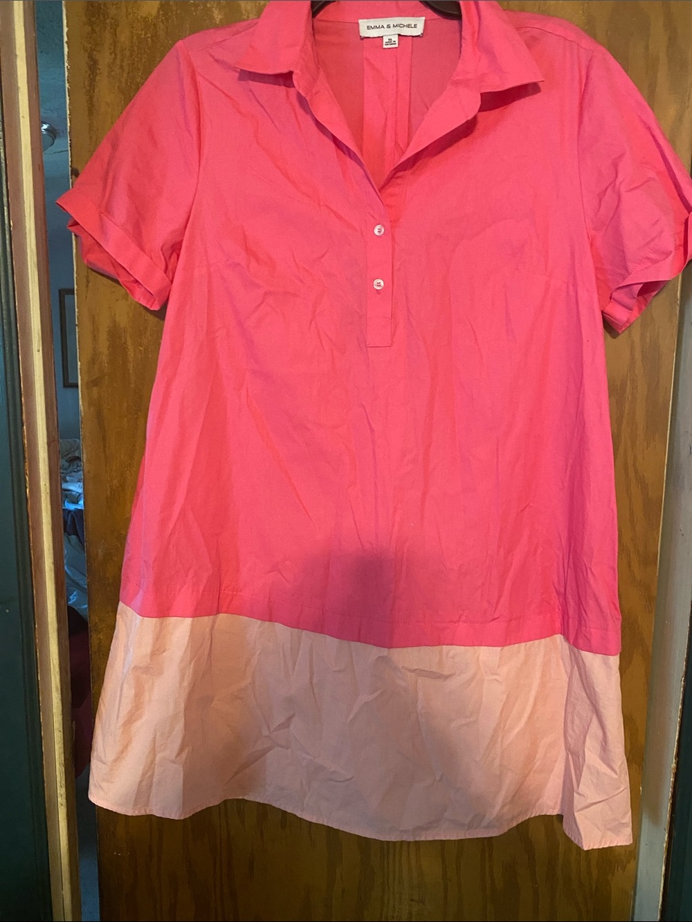 Emma & Michele Hot Pink and Light Pink Polo Dress